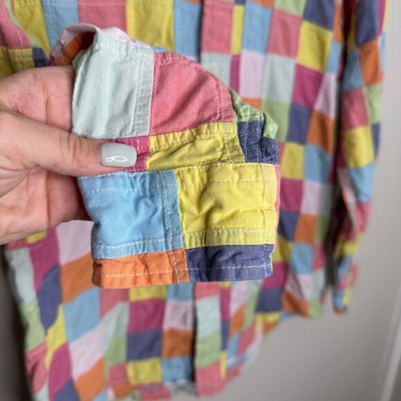 Brooks Brothers Button Down Shirt Mens Medium‎ Colorful Patchwork Cotton - Picture 2 of 6